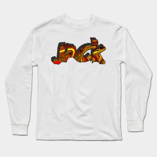 JACK Ur ban Street Graffiti Style Name Tag Long Sleeve T-Shirt